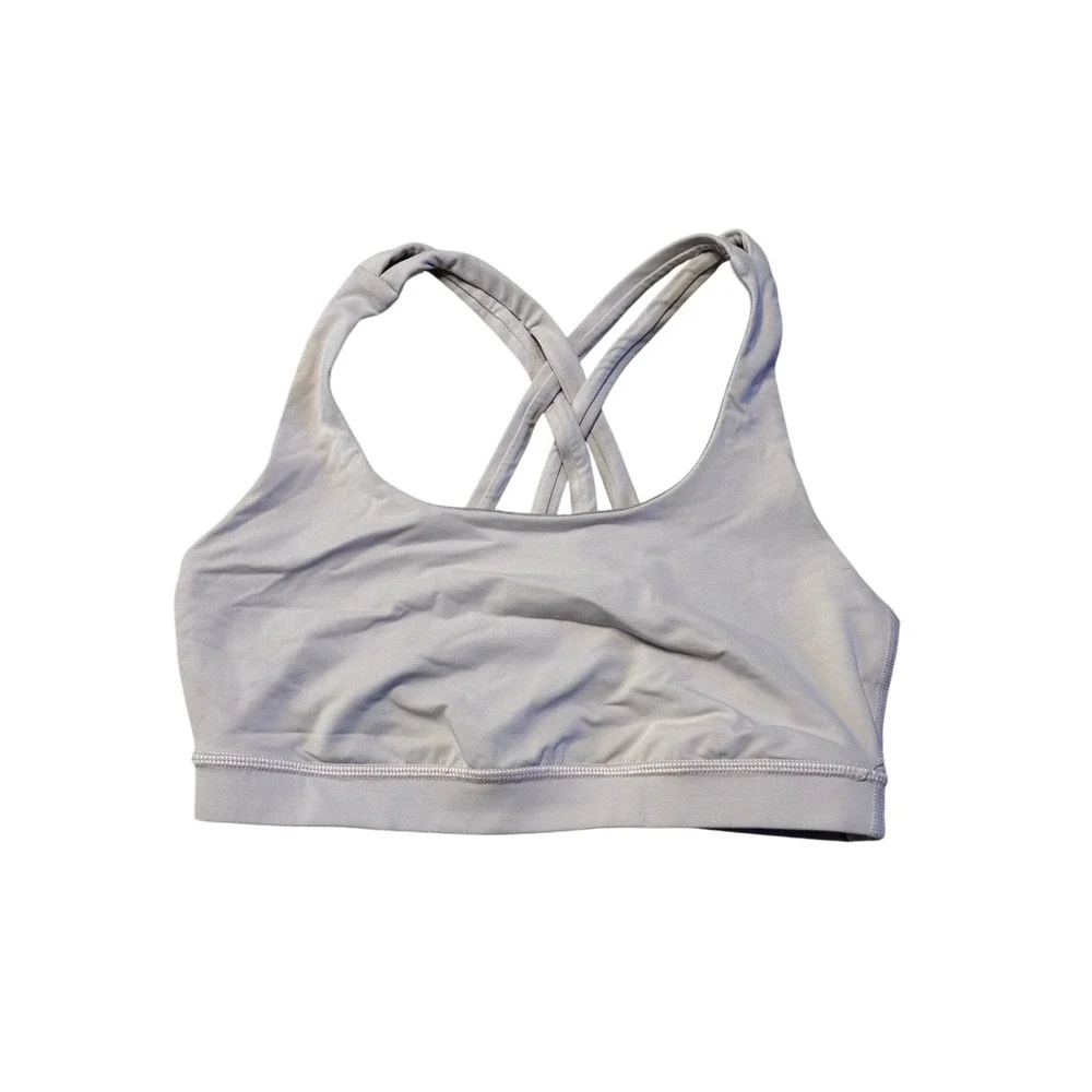 Lululemon Energy Bra Pale Pink Strappy Back Sports‎ Bra Size 6